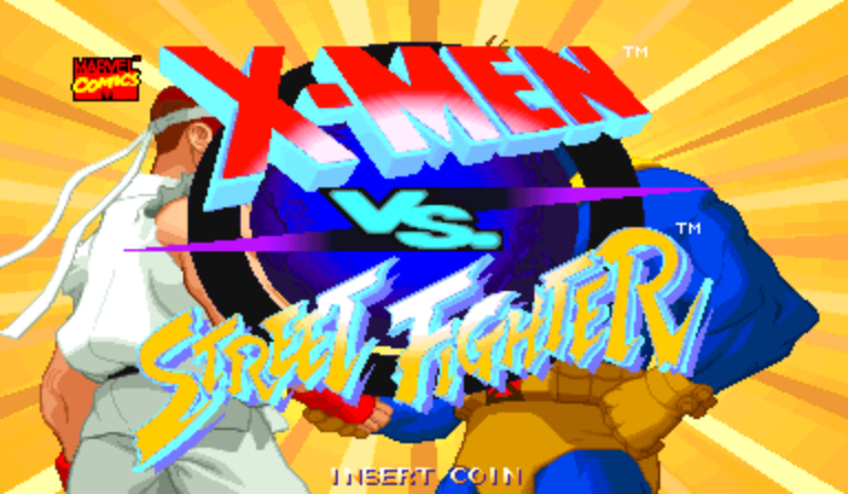 X-Men Vs. Street Fighter (Euro 960910) Title Screen
